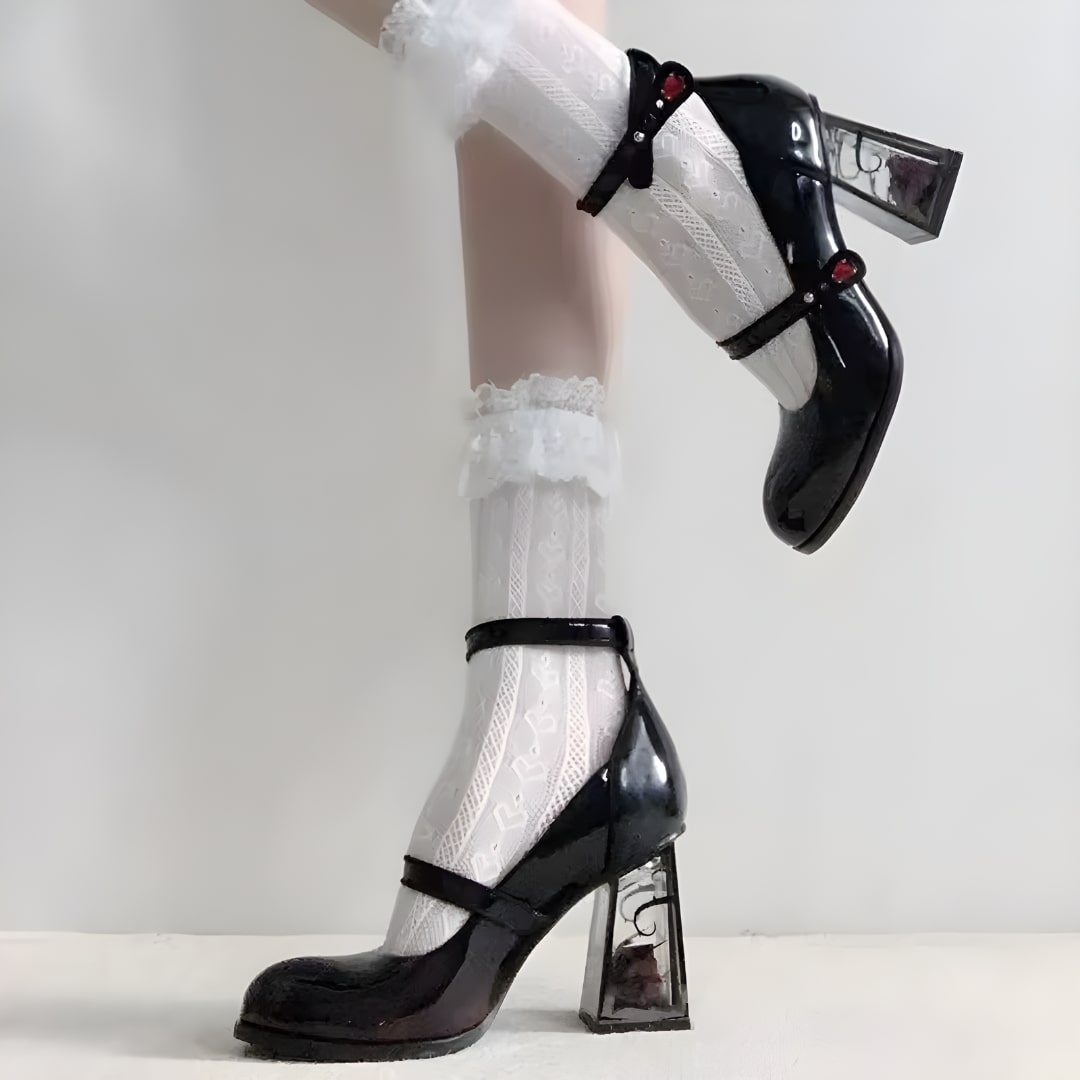 Blood Blossom Heels