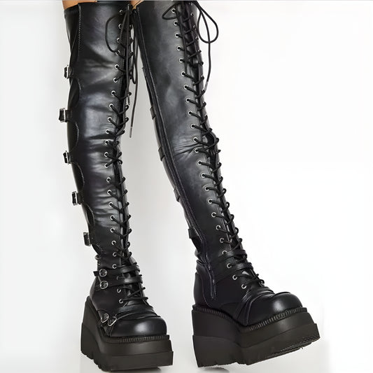 Iron Hex Thigh Boots